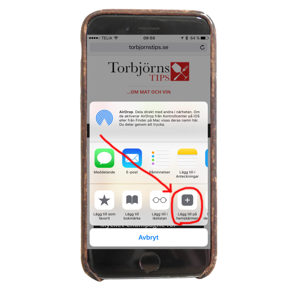 Lägg Till På Hemskärmen Iphone