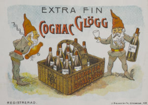 Gammal cognacglögg-etikett