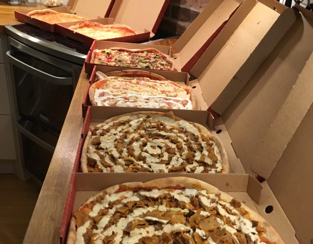 Pizzabuffé på nyårsdagen