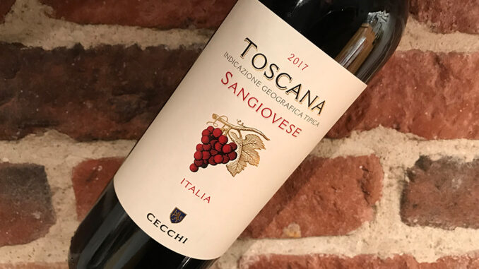 Cecchi Toscana Sangiovese -prisvärd och lättdrucken italienare