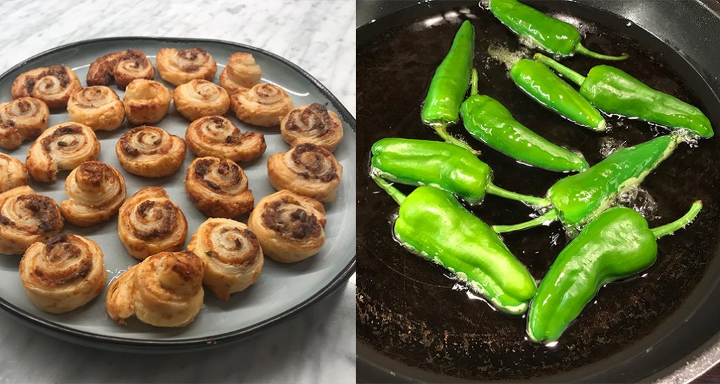 Sardellsnurror och pimientos de padron -perfekt till drinken