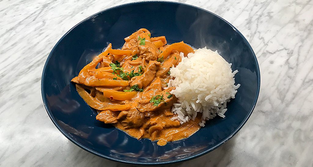 Kyckling Stroganoff -furstligt och folkligt