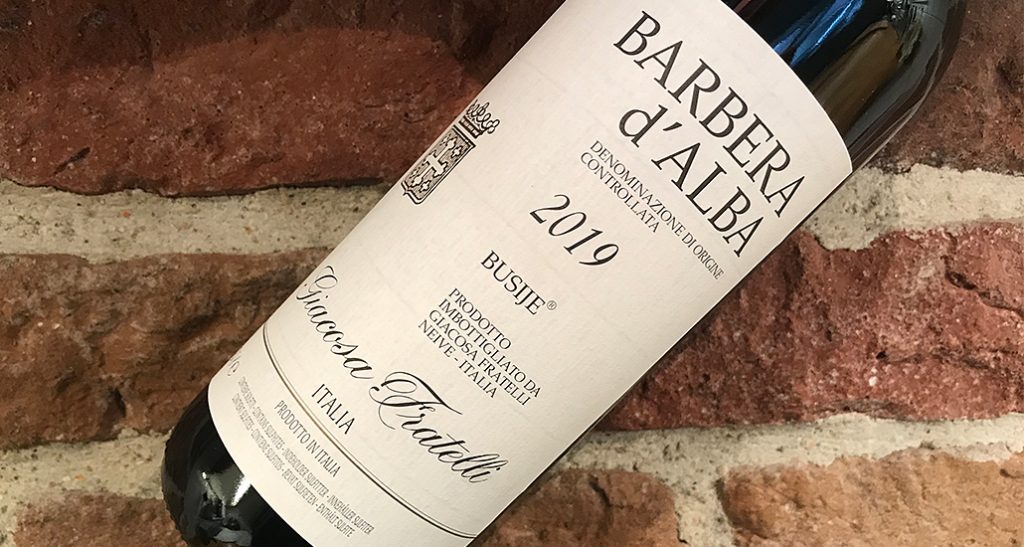 Barbera d'Alba Busije 2019 -prisvärt grillvin