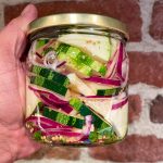 Picklad zucchini & rödlök