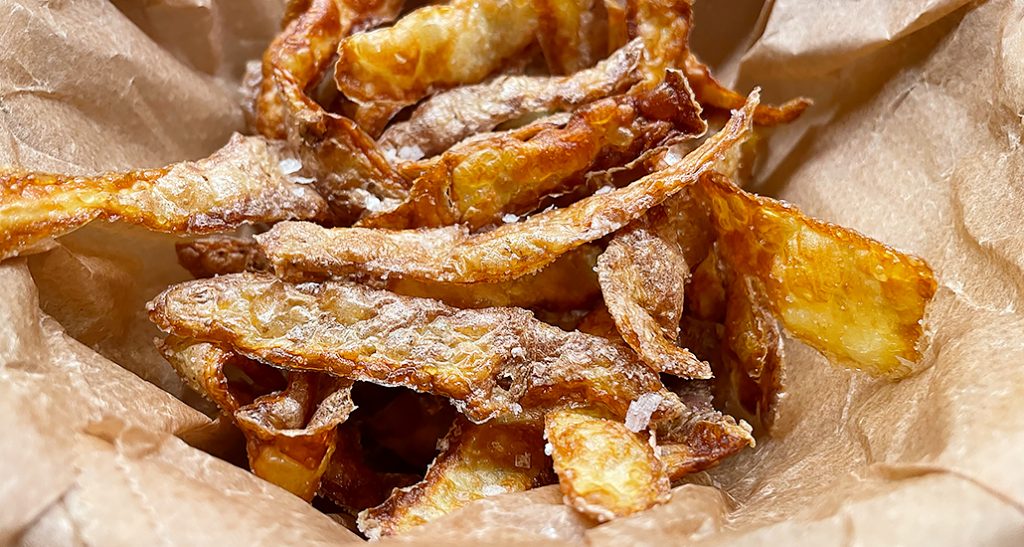 Fried Potato Peels -friterade potatisskal