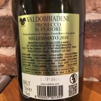 VALDOBBIADENE PROSECCO SUPERIORE DOCG BRUT BACK LABEL