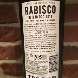 Rabisco Reserva 2014 back Rabisco Reserva 2014 back