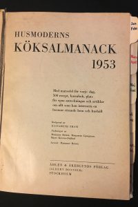 Husmoderns köksalmanack 1953