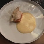 Hummermousseline, Sabayonne och jordärtskocka – Sartori Soave Organic 2015