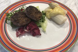 Senapsbiffar med ramslök Senapsbiffar med ramslök