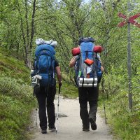 Fjällvandrare på Kungsleden Fjällvandrare på Kungsleden