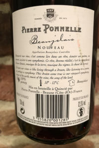 Beaujolais Nouveau 2018 -Back